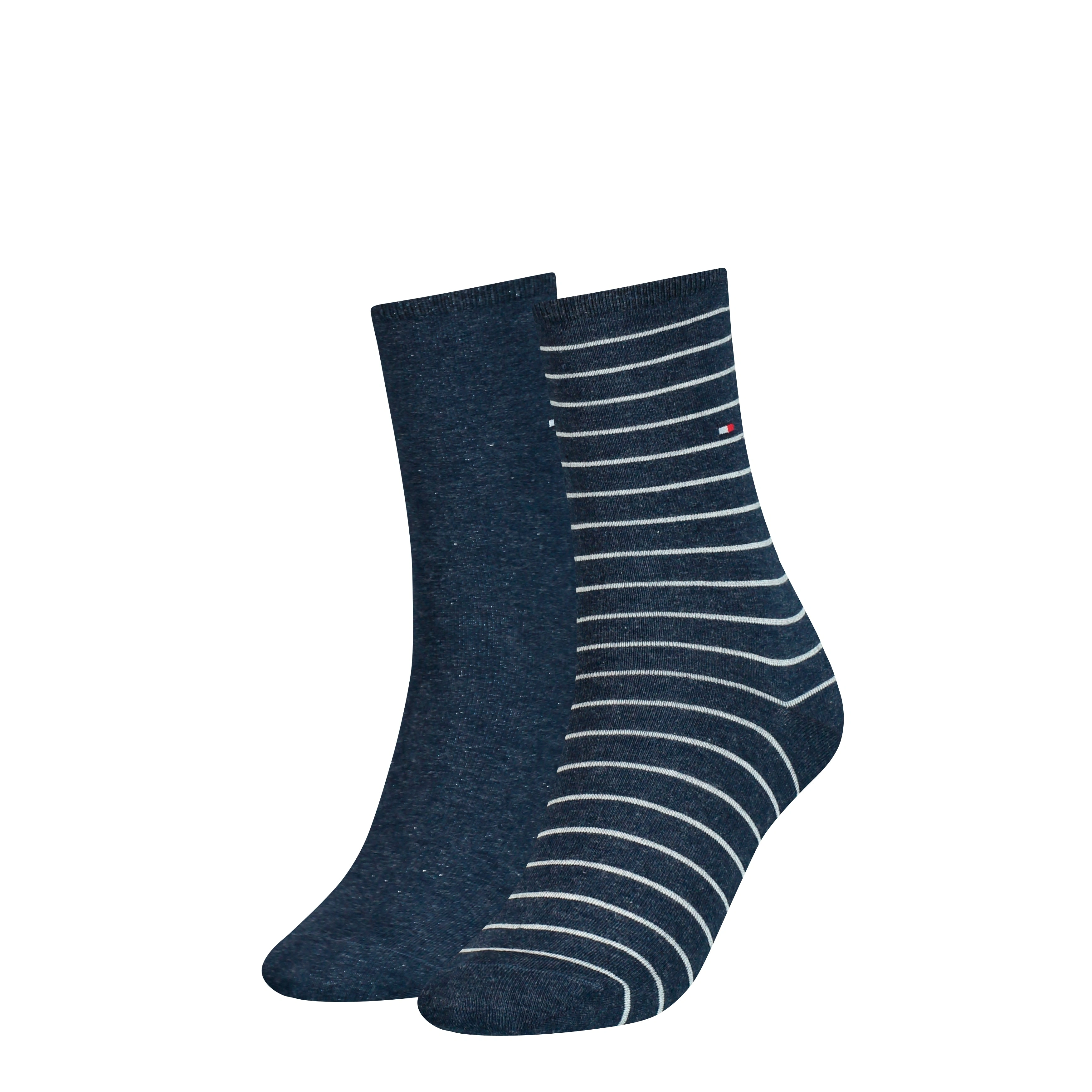 Tommy Hilfiger Navy Crew Socks - 2 Pack: Cool Comfort for Her!